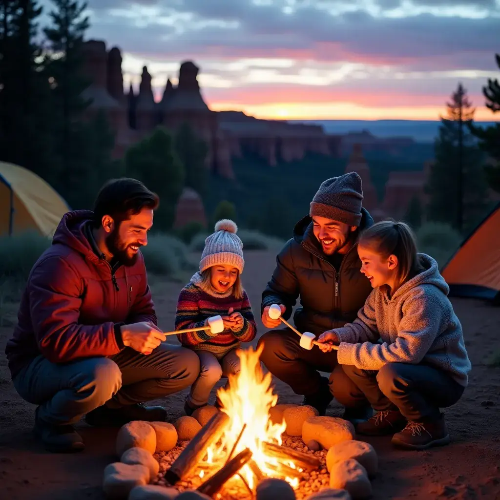 Природные формации каньона Брайс, создающие уникальный пейзаж.